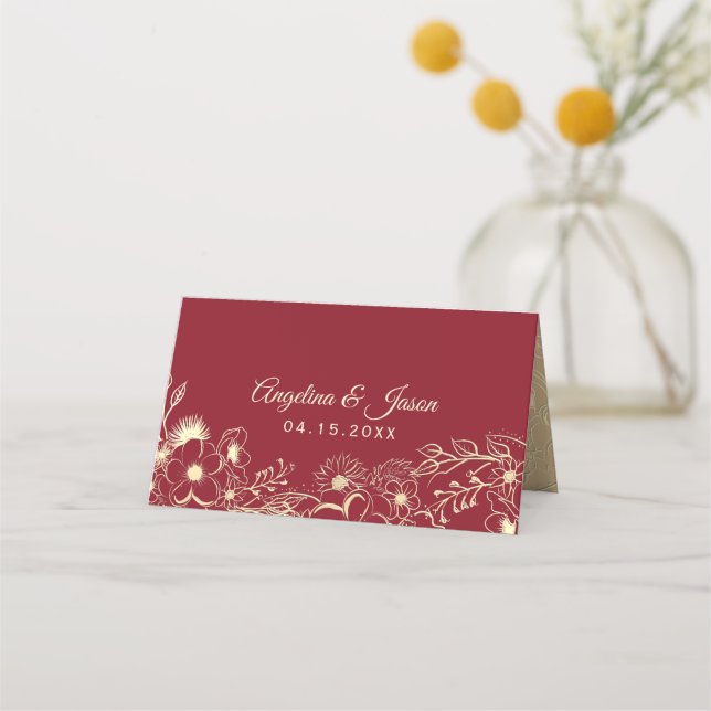 Tarjeta De Asiento Borgoña (Anverso)