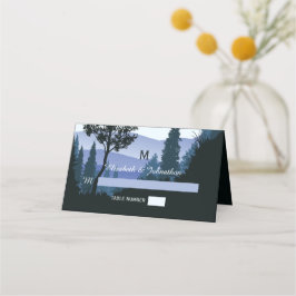Tarjeta De Asiento Bosque de bosques azules, Boda ruso