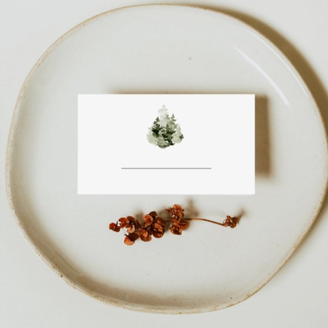 Tarjeta De Asiento Bosque de pino de acuarela relleno (Subido por el creador)