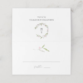 Tarjeta De Asiento Botánicos de invierno de boda Place Cards