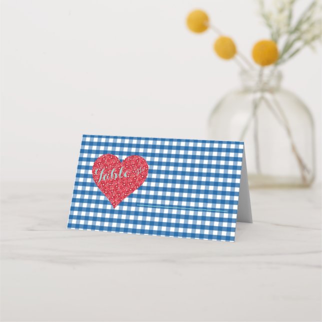 Tarjeta De Asiento BRIDE & CO Kitsch Country Wedding Shower Fiesta (Anverso)