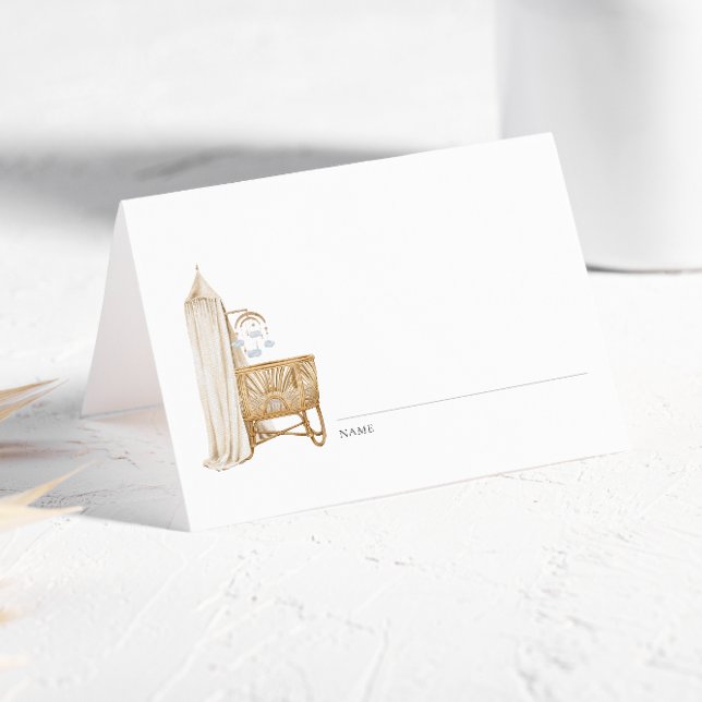 Tarjeta De Asiento Brunch Neutral Boho Baby (Subido por el creador)