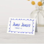 Tarjeta De Asiento Bucles desordenados Doodle Handmade Bar Bat Mitzva<br><div class="desc">Añade tu propia información, cambia el texto, el tipo de letra y los colores de esta tarjeta de lugar de personalizable, perfecta para una barra o mitzvah de murciélago (consulta las invitaciones coincidentes y la decoración fiesta). Espacio para sus nombres manuscritos y números de tabla. Haga clic en "personalizar" para...</div>