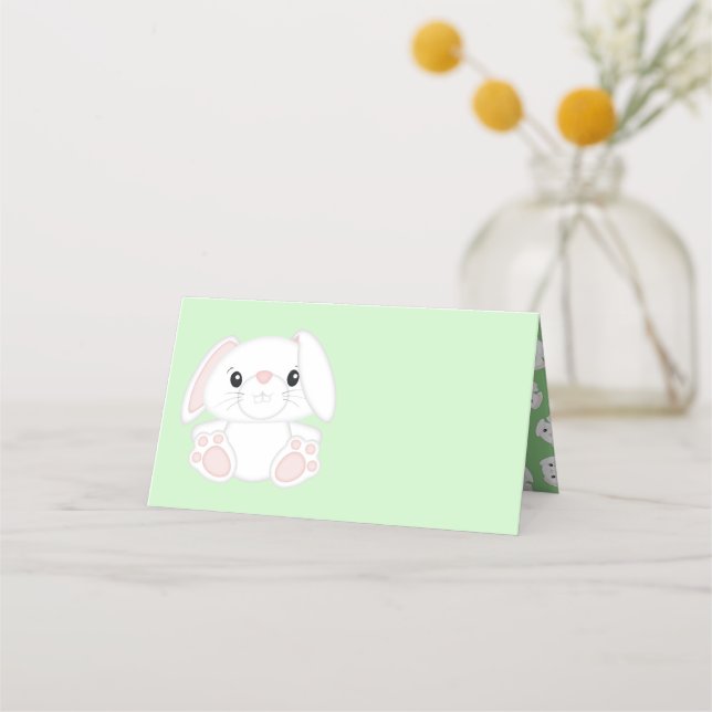 Tarjeta De Asiento Bunny Rabbit Baby Shower (Anverso)