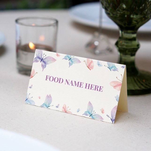Tarjeta De Asiento Butterfly Place Card Cumpleaños Baby Shower (Subido por el creador)