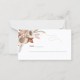 Tarjeta De Asiento Caer enamorada | Boda Boho Flowers