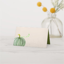 Tarjeta De Asiento Calabaza de Acción de Gracias de otoño para acuare