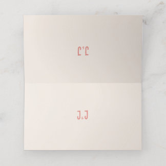 Tarjeta De Asiento Cálido Boda de canción de pájaro rosa