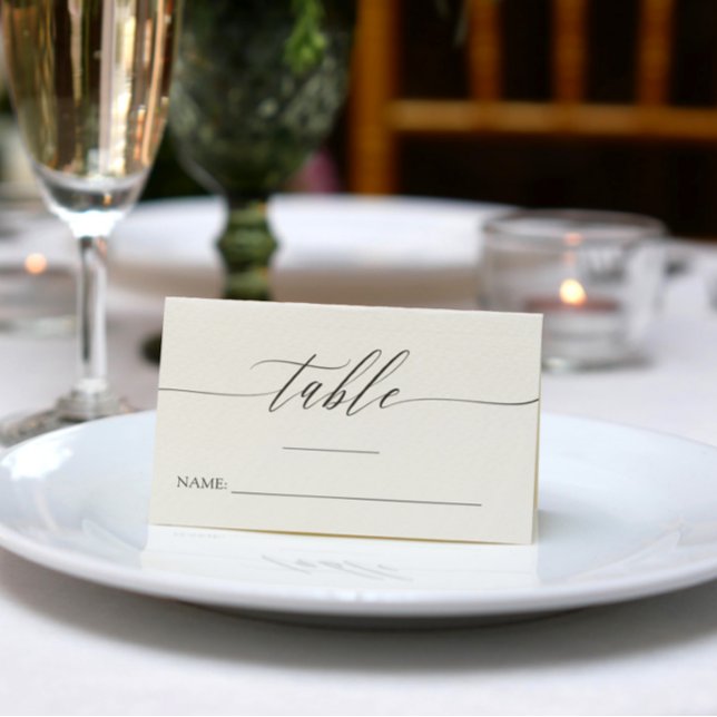 Tarjeta De Asiento Caligrafía Delicada - Nombres y fecha Boda (Subido por el creador)
