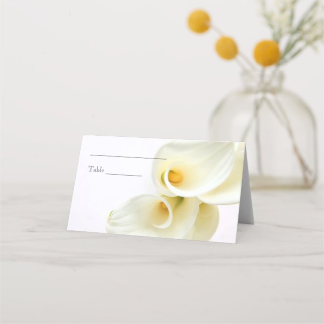 Tarjeta De Asiento Calla lilies cloup (Anverso)