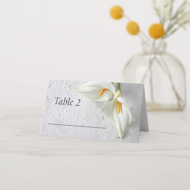 Tarjeta De Asiento Calla se queda con espacio para el texto (Anverso)