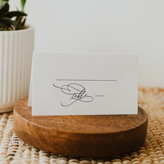 Tarjeta De Asiento Calligrafía romántica | Boda floreciente (Subido por el creador)