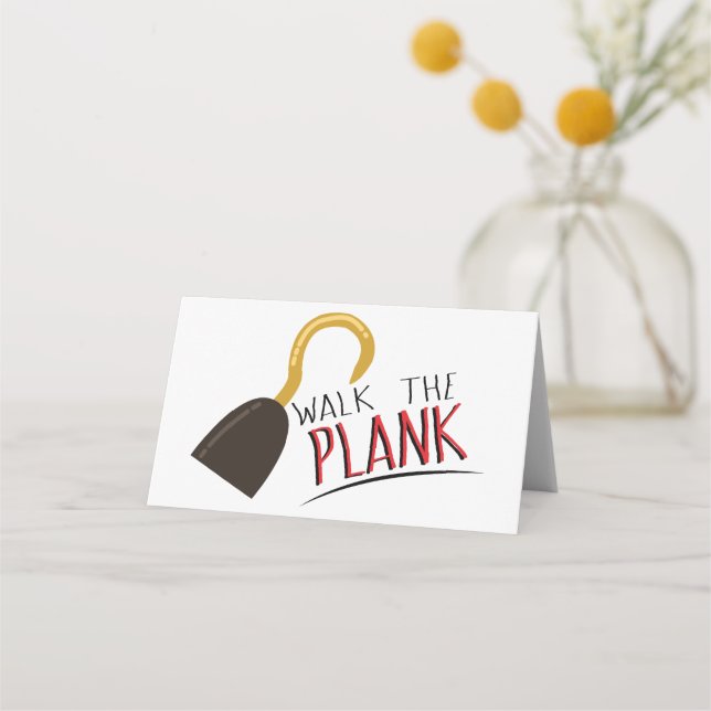Tarjeta De Asiento ¡Camina Por El Plank! (Anverso)