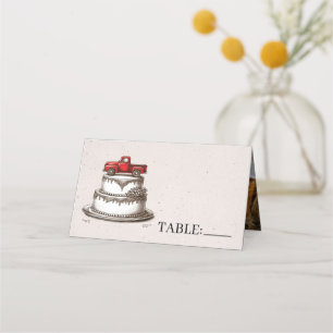 Tarjeta De Asiento Camión Antiguo Rojo