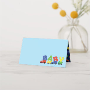 Tarjeta De Asiento Camión de construcción de Baby Shower