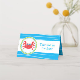 Tarjeta De Asiento Cangrejo bajo el mar Cumpleaños