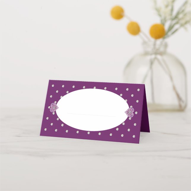 Tarjeta De Asiento Cardinal rojo Rosace Place Card (Anverso)