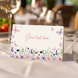 Tarjeta De Asiento Carne de mariposa floral Jardín Cumpleaños Fiesta 