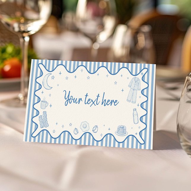 Tarjeta De Asiento Carpa de comida de cumpleaños No hemos dormido ni  (Subido por el creador)