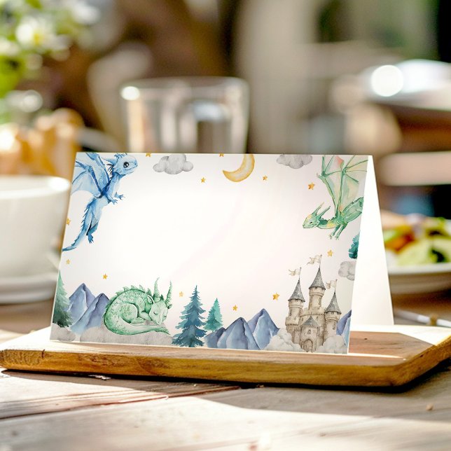 Tarjeta De Asiento Carpa de comida de cumpleaños para niño dragón lin (Subido por el creador)
