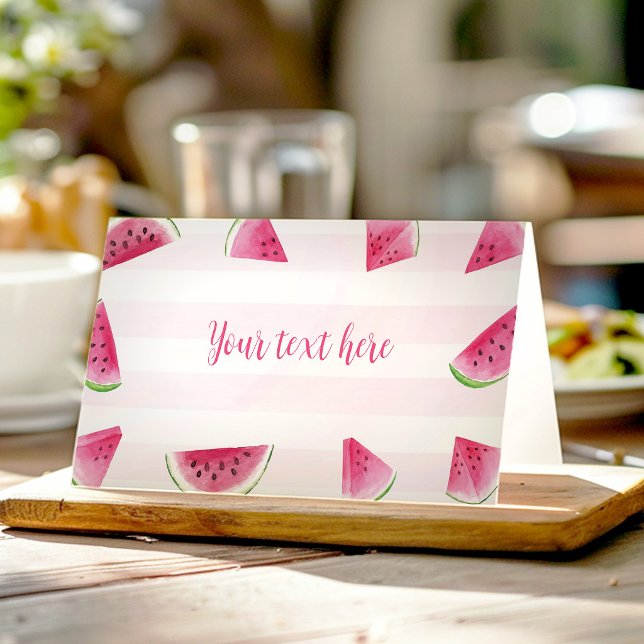 Tarjeta De Asiento Carpa de comida para fiesta de cumpleaños de sandí (Subido por el creador)