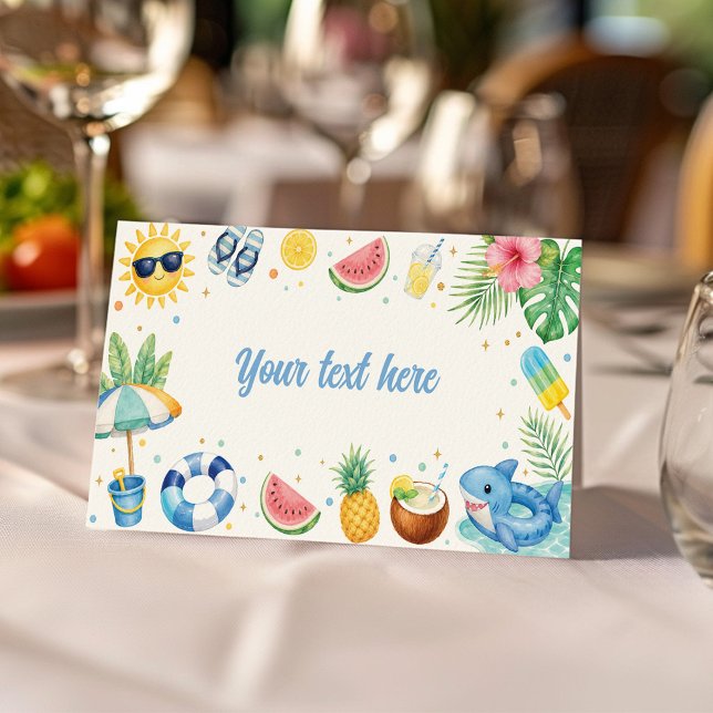 Tarjeta De Asiento Carpa de comida para fiesta de cumpleaños de veran (Subido por el creador)