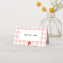 Cartas de Berry First Birday Plaid & Pink Place