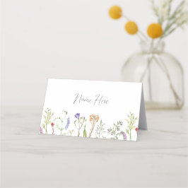 Tarjeta De Asiento Cartas de boda nombran Flor de flores silvestres