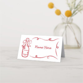 Tarjeta De Asiento Cartas de bodas con nombres de mano singulares dib