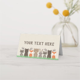 Tarjeta De Asiento Cartas de carpas de Baby Shower con temas de anima