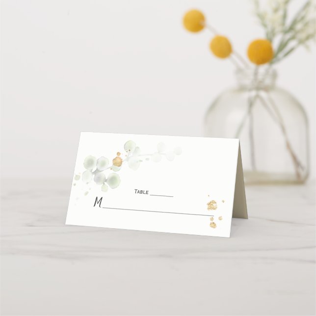 Tarjeta De Asiento Cartas de los lugares botánicos pradera verde y do (Anverso)