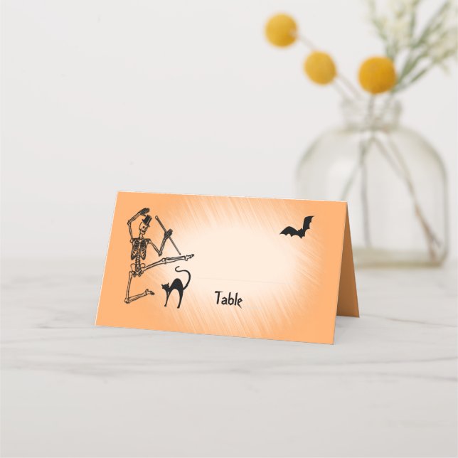 Tarjeta De Asiento Cartas de los lugares de esqueleto de baile de Hal (Anverso)