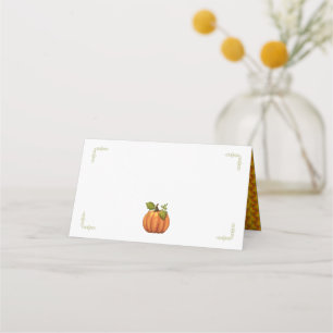 Tarjeta De Asiento Cartas de los lugares de moda para la calabaza de