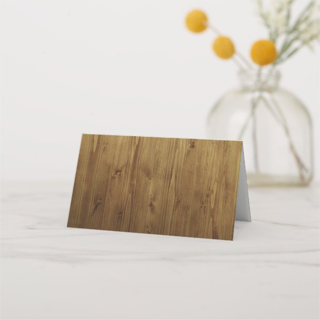 Tarjeta De Asiento Cartas de lugares plegados de matrimonio rústico (Anverso)