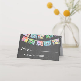 Tarjeta De Asiento Cartas de mesa de cactus acuarela de Fiesta mexica