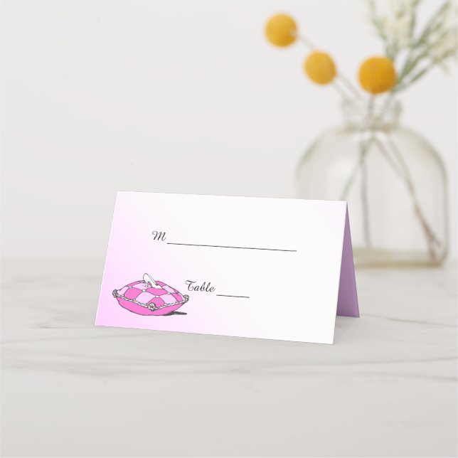 Tarjeta De Asiento Cartas de mesa dobladas de barro de Cenicienta de  (Anverso)