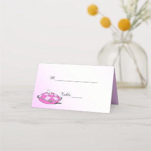 Tarjeta De Asiento Cartas de mesa dobladas de barro de Cenicienta de 