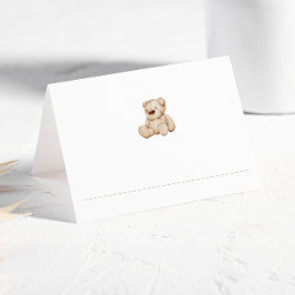 Tarjeta De Asiento Cartas Neutrales de Bloques de Madera Boho