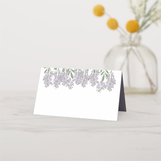 Tarjeta De Asiento Cartas pintadas de Wisteria Blank Place (Anverso)