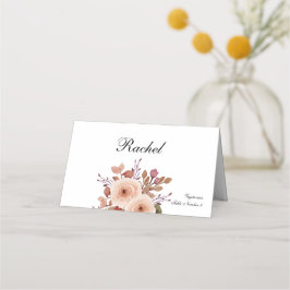 Tarjeta De Asiento Cartas rusticas de la plaza del Boda Boho