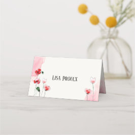 Tarjeta De Asiento Carte de placement "Coquelicots"