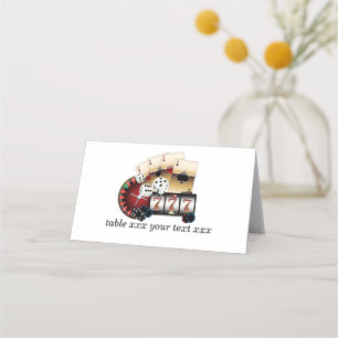Tarjeta De Asiento casino, vegas, póquer, juegos de azar, adulto