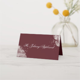 Tarjeta De Asiento Celestial Burgundy Starlight Place Cards