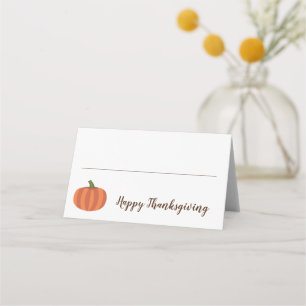 Tarjeta De Asiento Cena de acción de gracias feliz calabaza