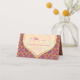 Tarjeta De Asiento Cerise mandala rangoli mehndi fichas de mesa