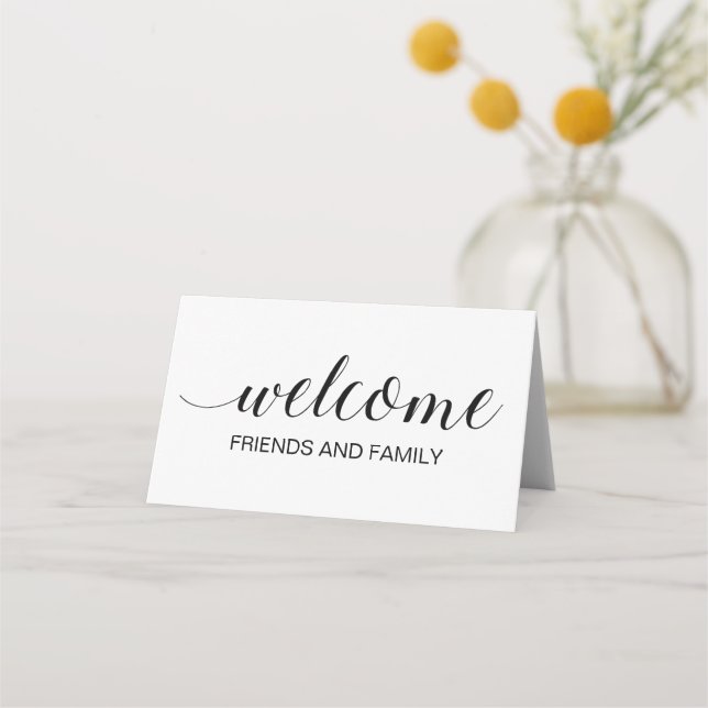 Tarjeta De Asiento Cesta de bolsitas de regalo de bienvenida para la  (Anverso)