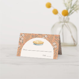 Tarjeta De Asiento Chica floral de Little Cutie Pie Naranja