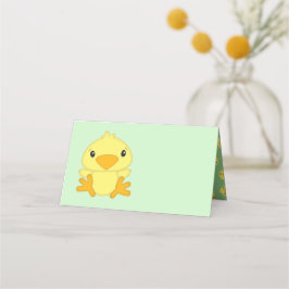 Tarjeta De Asiento Chick Baby Shower Green
