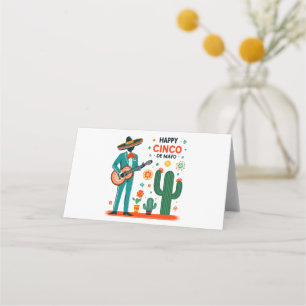 Tarjeta De Asiento Cinco de mayo mariachi - Orgullo mexicano