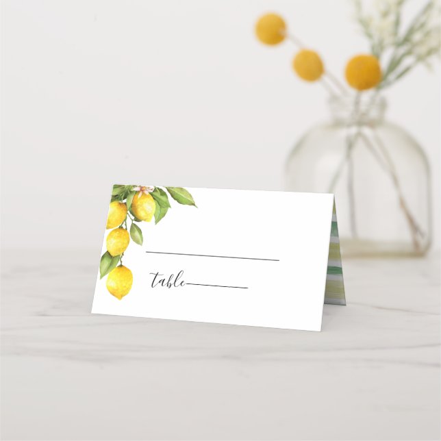 Tarjeta De Asiento Citrus Orchard Boda (Anverso)